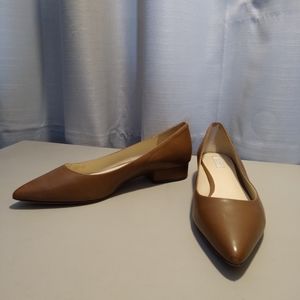 Brown Leather Cole Haan Flats, Sz 9B